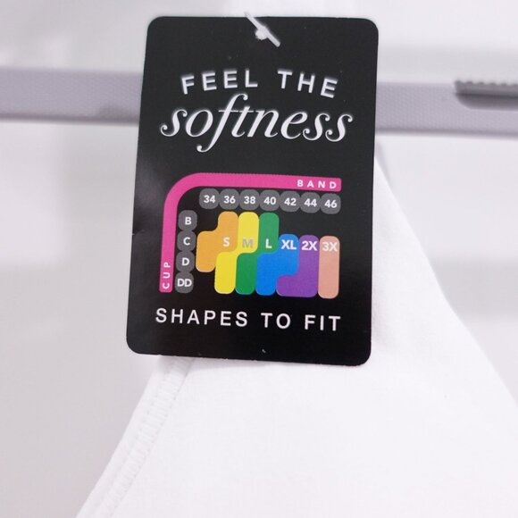 NEW Bali Comfort Revolution Modern Seamless Wirefree Bra Size XL White DF3380 - Picture 4 of 5